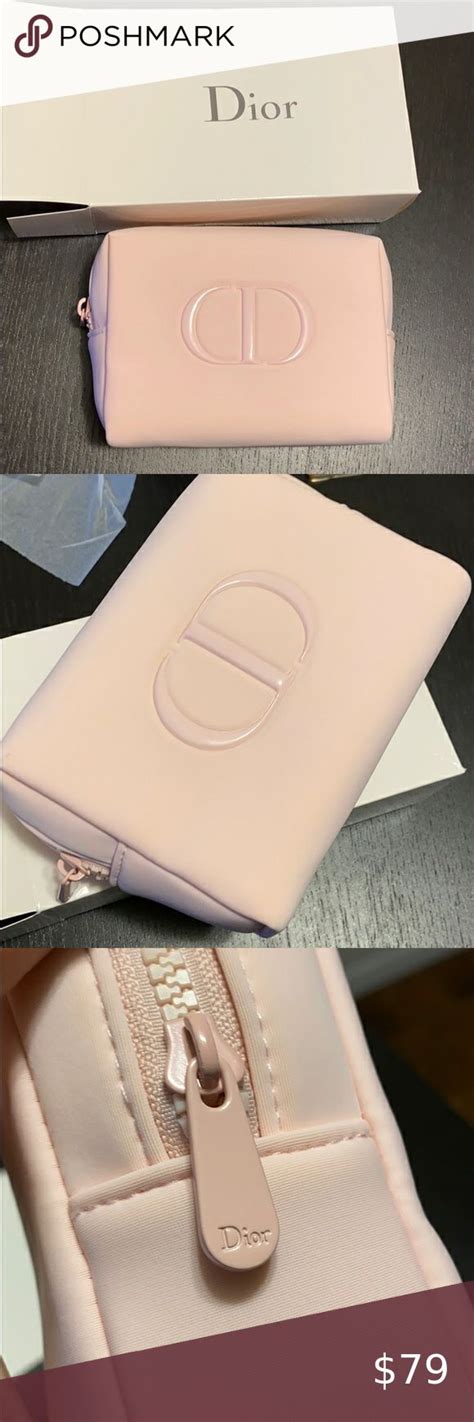 christian dior makeup pouch pink|Dior denim pouch.